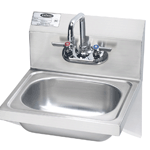 Krowne Metal HS-10 - 16" Wide Hand Sink with Side Support Brackets