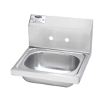 Krowne Metal HS-2-LF - 16" Wide Hand Sink with 4" On Center Faucet Holes (Less Faucet)