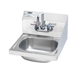 Krowne Metal HS-2-RS - 16" Hand Sink with Wall Mount Faucet and Right Side Splash