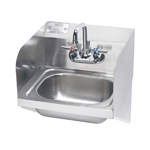 Krowne Metal HS-23 - 16" Wide Hand Sink with Side Support Brackets and Side Splashes