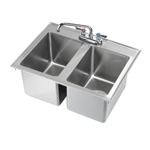Krowne Metal HS-2619 - 26" x 18" Two Compartment Drop-In Hand Sink