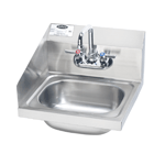 Krowne Metal HS-2LS - 16" Hand Sink with Wall Mount Faucet and Left Side Splash