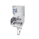 Krowne Metal HS-33 - 16" Hand Sink with Soap & Towel Dispensers and Side Splashes