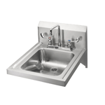 Krowne Metal HS-53 ADA Compliant Hand Sink with 8" Center, Deck Mount, 6" Gooseneck Faucet