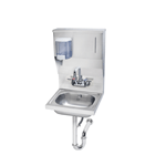 Krowne Metal HS-7 - 16" Wide Hand Sink with Soap & Towel Dispenser with P-Trap