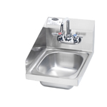 Krowne Metal HS-9-LS - 12" Wide Space Saver Hand Sink with Left Side Splash