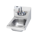 Krowne Metal HS-9-RS 12" Wide Space Saver Hand Sink with Right Side Splash