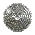 L. Tellier Replacement Grid Grill Plate, Tinned, For S3 5 Qt. Mouli Mill - Coarse (4.0mm Holes)