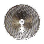 L. Tellier Replacement Grid/Grill Plate, Stainless Steel, For X3 5 Qt. Mouli Mill - Fine (1.5mm Holes)