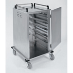 Lakeside 5510 Stainless Steel Late Tray Delivery Cart, 12 Tray Cap.