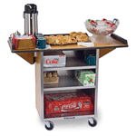 Lakeside 672 Beverage Service Cart w/ Drop Leaves 18 x 27