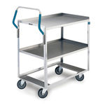 Lakeside LA6820 Ergo-One Medium Duty Utility Cart, 500 Lb. Cap. - Shelf Size: 21