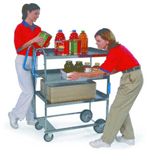 Lakeside LA7015 Ergo-One Stainless Steel Utility Cart (Non-NSF) - 3 Shelf, Shelf Size: 18" x 27"