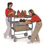 Lakeside LA5925 3 Shelf Ergo-One Stainless Steel Utility Cart (NSF Listed) - Shelf Size: 21