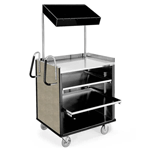 Lakeside LA660BS Stainless Steel Compact Mart Cart Beige Suede Laminate Finish