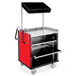 Lakeside LA660R Stainless Steel Compact Mart Cart Red Laminate Finish