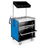 Lakeside LA660RB Stainless Steel Compact Mart Cart Royal Blue Laminate Finish
