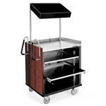 Lakeside LA660RM Stainless Steel Compact Mart Cart Red Maple Laminate Finish