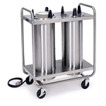 Lakeside 8200 Mobile Heated Open Frame Dish Dispenser 2-Stack, Plate Size: Up to 5