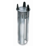 Lakeside 400025 Mobile Unheated Open Frame Dish Dispenser, Round, ADA Height - Plate Size: Up to 5"