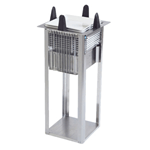 Lakeside S4006 Mobile Unheated Open Frame Dish Dispenser, Square - Plate Size: 5" to 5-3/4"