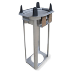 Lakeside V4014 Mobile Unheated Open Frame Dish Dispenser, Oval - Plate Size: 9-3/4" x 13-3/4" to 10-3/4" x 14-1/2"