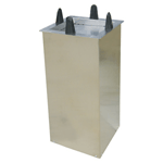 Lakeside S5009 Mobile Unheated Shielded Dish Dispenser, Square - Plate Size: 8-1/2" to 9-1/4"