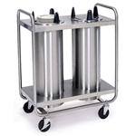 Lakeside LA7206 Mobile Unheated Tubular-Frame Dish Dispenser - 2 Stack, Plate Size: 5-7/8