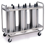 Lakeside LA7300 Mobile Unheated Tubular-Frame Dish Dispenser - 3 Stack, Plate Size: Up to 5