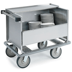 Lakeside LA705 Stainless Steel Enclosed Compartment Dish Cart - 100 9" Plates Capacity