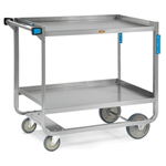 Lakeside LA938 2 Shelf, 1000 Lb. Cap. Tough Transport Utility Cart - Shelf Size: 18 x 27