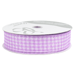 Lavender & White Gingham Ribbon, 1-1/2" Wide, 50 Yards