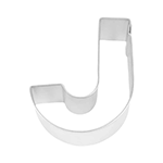 Letter 'J' Cookie Cutter, 2-1/2