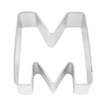 Letter 'M' Cookie Cutter, 2-5/8" x 3" x 1"