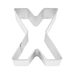 Letter 'X' Cookie Cutter, 2-3/8" x 3"