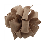 Linen Wired Edge Ribbon 1-1/2", Natural - Roll of 50 Yards 