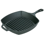Lodge 10.5-in. Enameled Seasoned Square Grill Pan