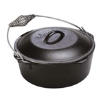 Lodge Logic Black Dutch Oven, 7 Quart (12" Dia, 4-3/4" Deep)