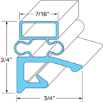 Magnetic 3-Sided Door Gasket - 29 13/32" x 69 1/16"