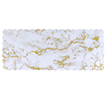 Marble-Colored Scalloped Log Cake Board, 16-1/2" x 6-1/2"