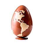 Martellato 20U3D08 Thermoformed Plastic Chocolate Globe Egg Mold 