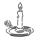 Martellato Candle Plastic Decorating Cake Stencil