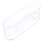 Martellato Clear Plastic Eclair Cups, 5.4" x 1.5" x 1.6" - Pack of 100
