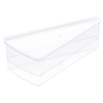 Martellato Clear Plastic Slice Dessert Cup, 5.3" x 2.7" x 1.7" - Pack of 100