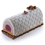 Martellato Decorative Silicone Mat for Log Dessert Mold, Brick Design