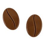 Martellato Flat Coffee Bean Polycarbonate Chocolate Mold, 18 Cavities