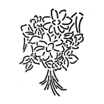 Martellato Flower-Bunch Plastic Decorating Cake Stencil