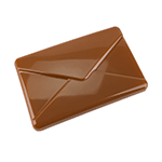 Martellato MAIL Closed Envelope Polycarbonate Chocolate Mold, 3 Cavities