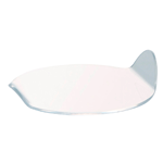 Martellato PL00101 Oval White Dessert Plate 3-1/3" x 3-3/4" - Pack of 100