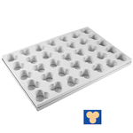 Martellato Production Mold Clover Single Portion 4 oz. capacity Frame & Mold